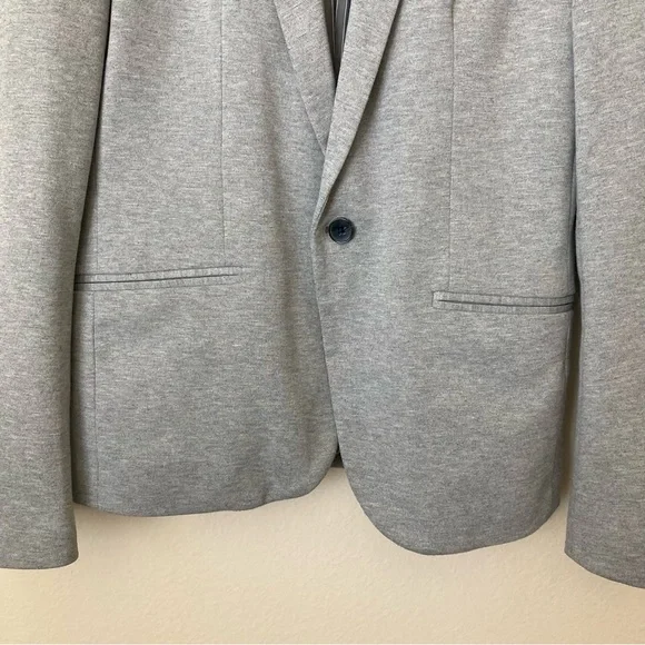 Zara Collection Gray Pinstripe One Button Blazer - Picture 8 of 8
